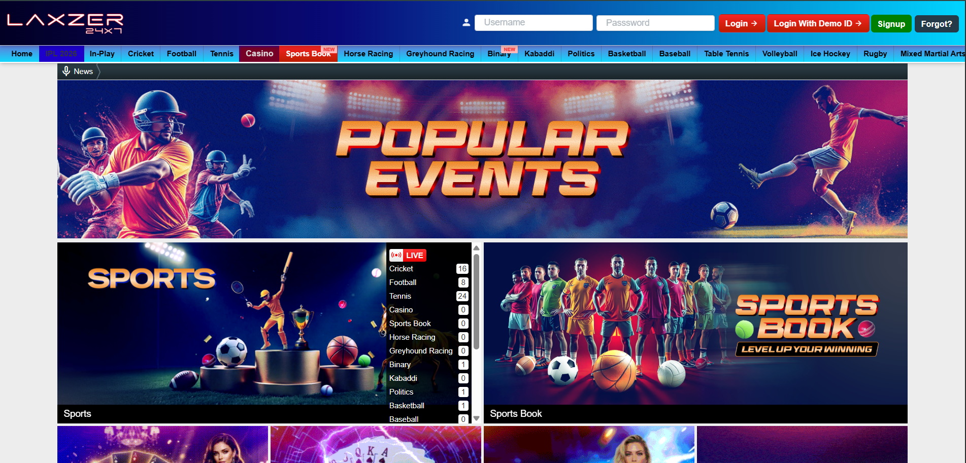 laxzer24x7 - Fastest Withdrawal Betting Site in India